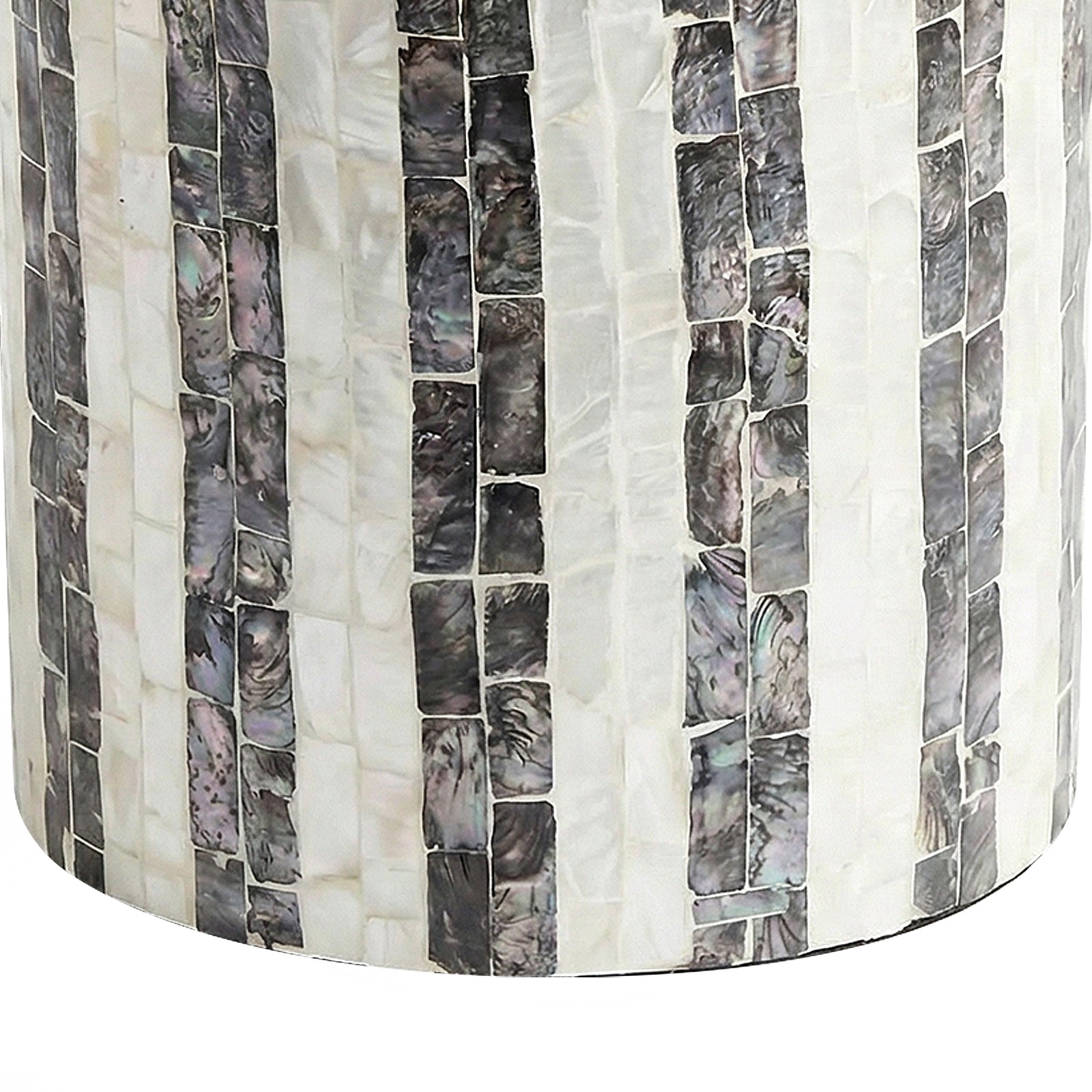 Extreme close-up of mosaic tile pattern on white background