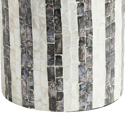 Extreme close-up of mosaic tile pattern on white background