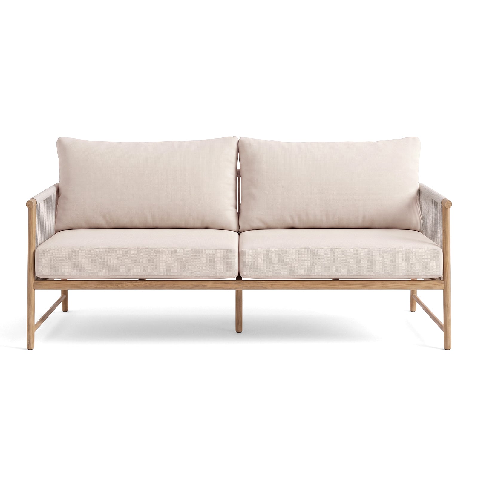 Two-seater sofa on white background