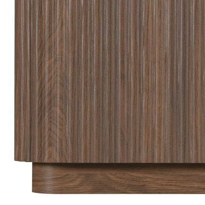 Close-up of wood grain and ridged furniture detail