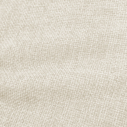 Close-up of cream woven upholstery fabric texture
