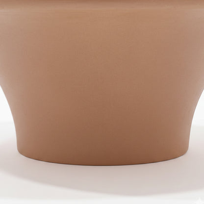 Close-up of terracotta pot lower portion
