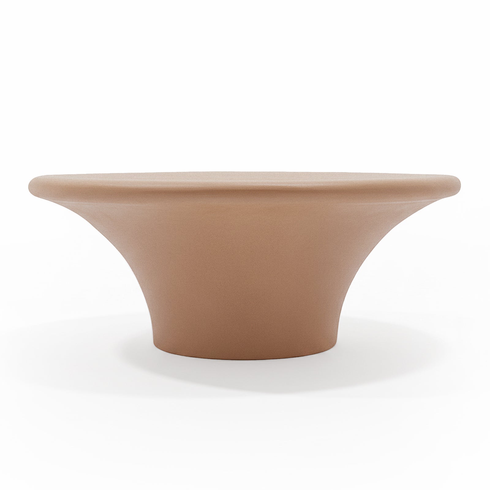 Modern pedestal table on white background