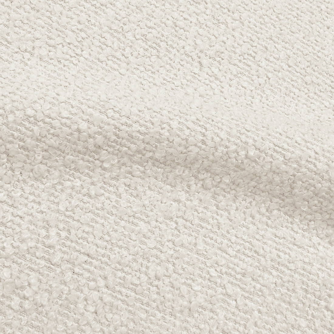 Detailed close-up of ottoman boucle fabric