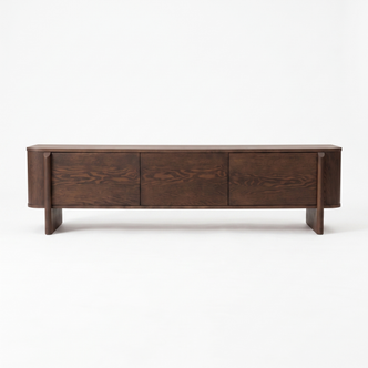 Dark wood sideboard shown in full on a white background.