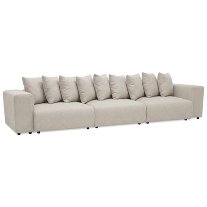 Modern beige sectional sofa on white background