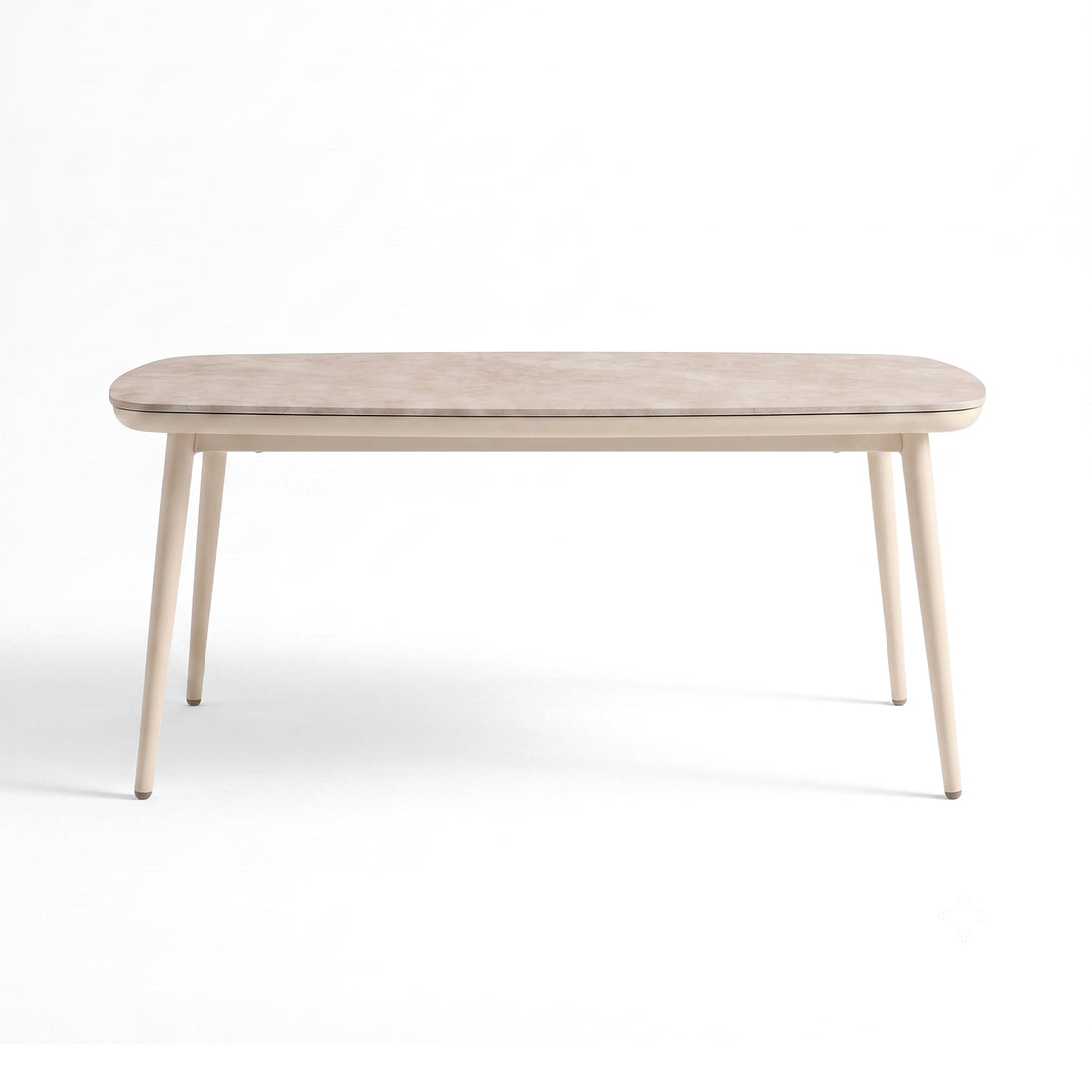 Rectangular modern table on a white background