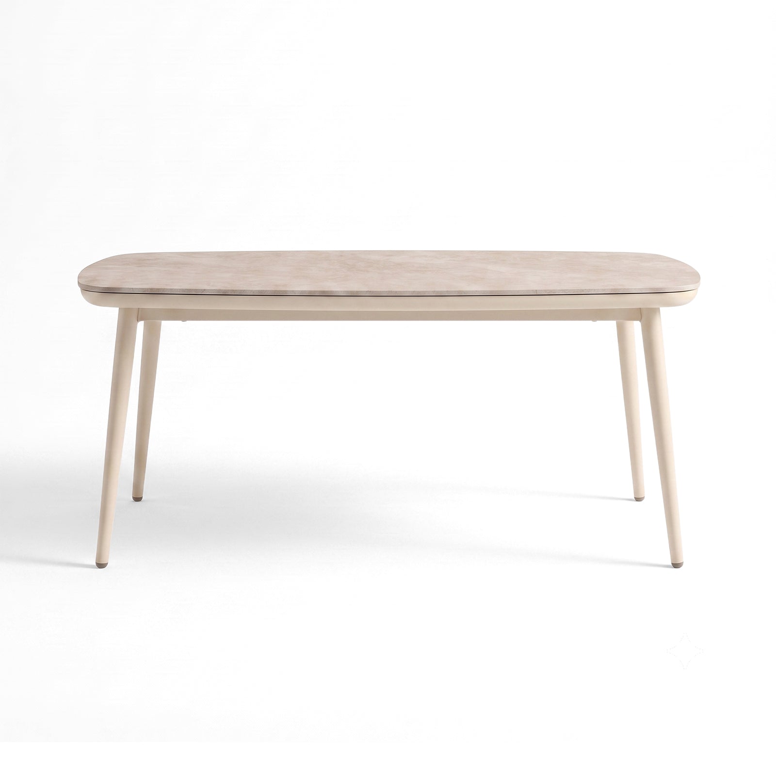 Rectangular modern table on a white background