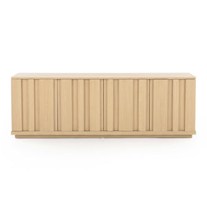 Vivienne 4 Door Fluted TV Unit in Oak