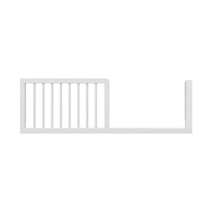 White bed guard rail piece on a white background