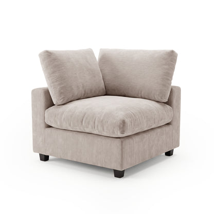 Upholstered corner chair photographed on a white background.
