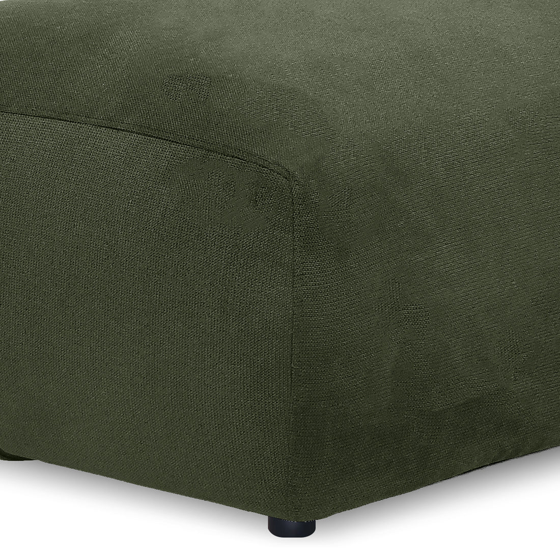 Extreme close-up of ottoman corner seam