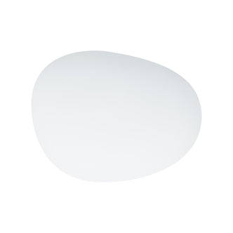 The Solar Outdoor LED Rock Light Waterproof Garden Lamp appears as a softly rounded, abstract white blob against a white backdrop, embodying a featureless, organic shape with a gentle gradient.