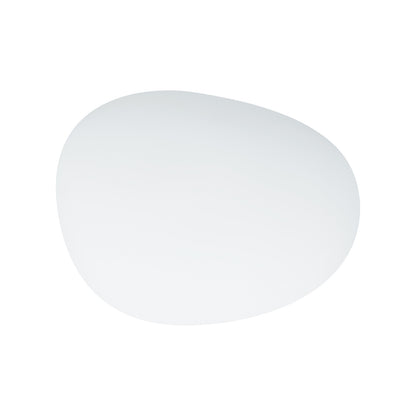 The Solar Outdoor LED Rock Light Waterproof Garden Lamp appears as a softly rounded, abstract white blob against a white backdrop, embodying a featureless, organic shape with a gentle gradient.
