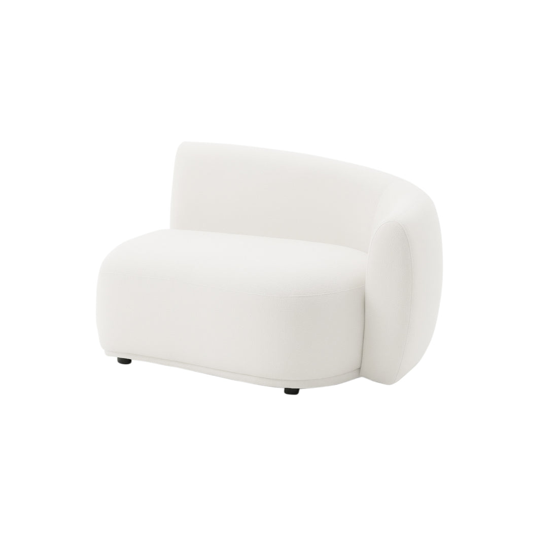 White minimalist armchair on white background