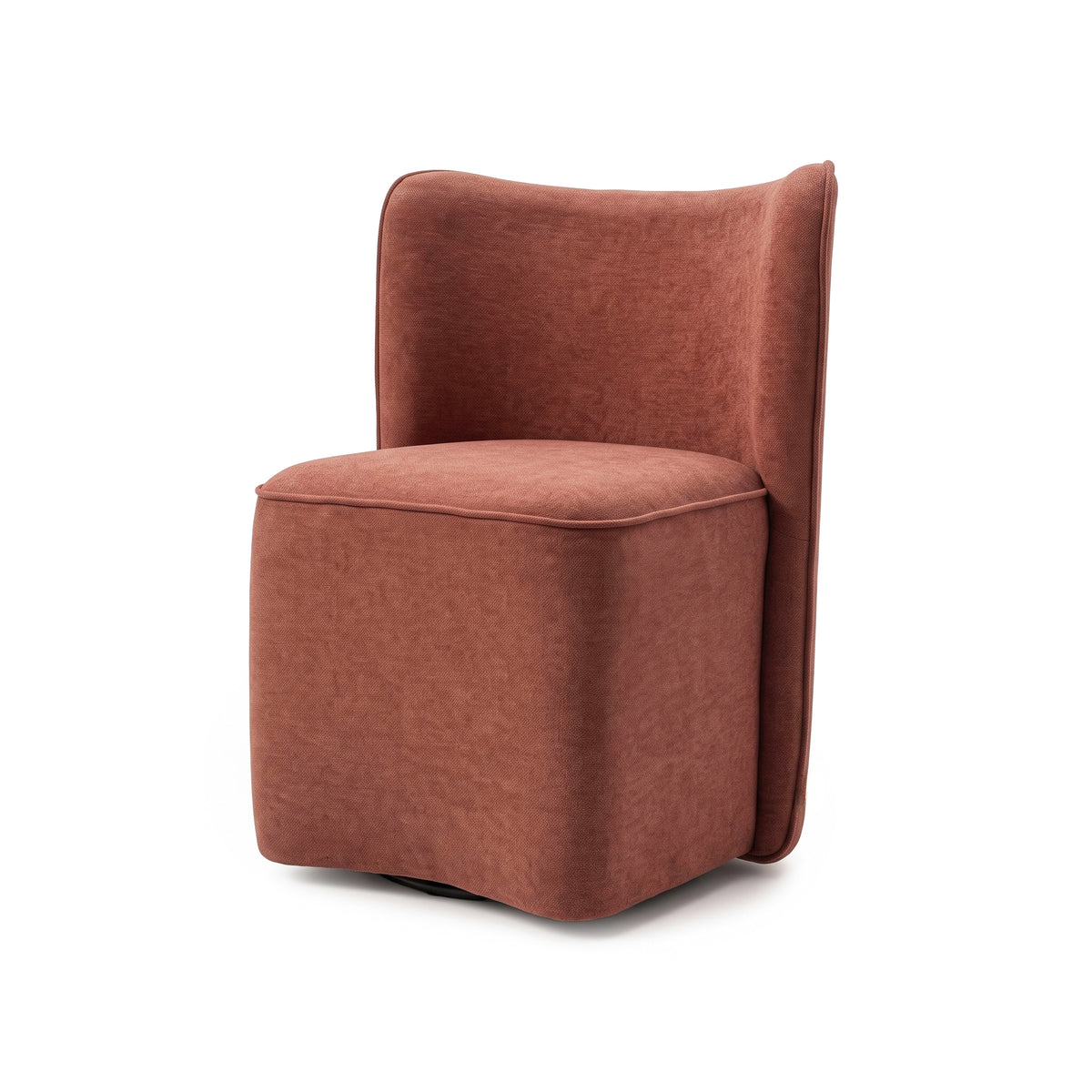 Modern upholstered chair on a white background