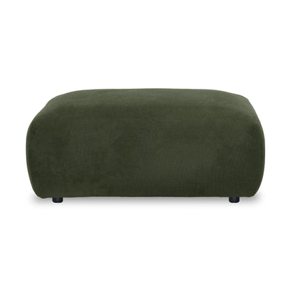 Dark green ottoman on white background