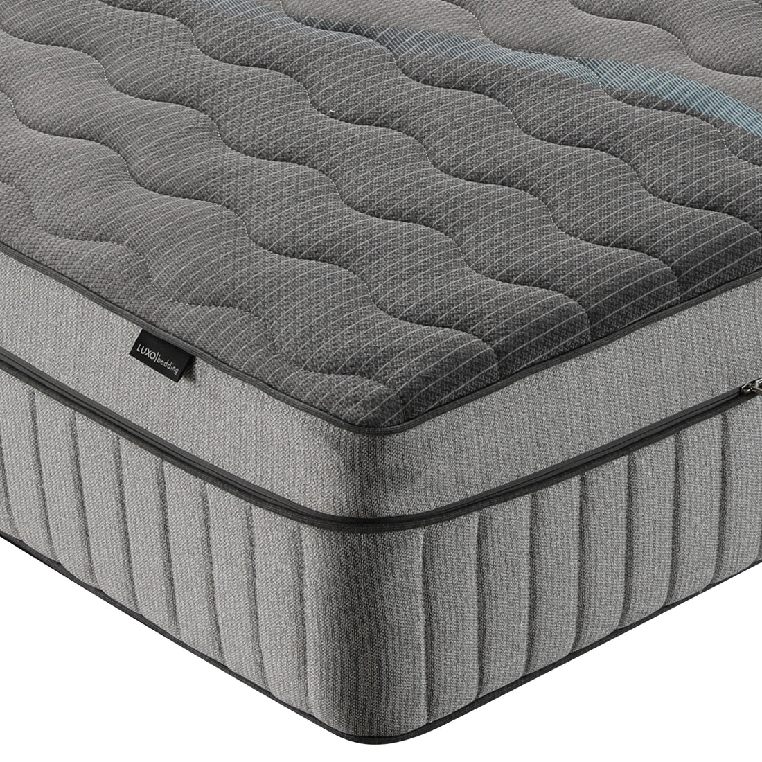 Close-up of mattress corner and side texture