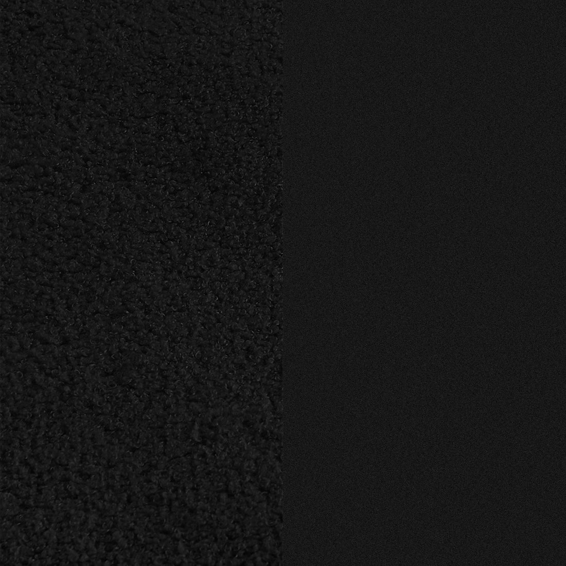 Close-up of black textured and smooth material surfaces