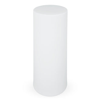 16 Colour Outdoor LED Bollard Light in Multicolour, a sleek white cylinder design, ideal for pathways and decks, offering vibrant, cordless lighting with easy controls and weather-ready features.