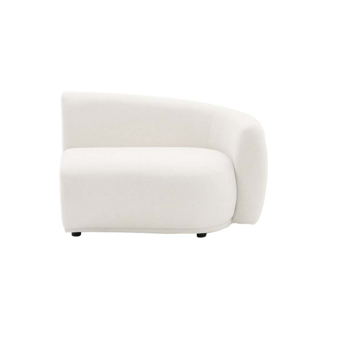 White minimalist corner sofa on white background