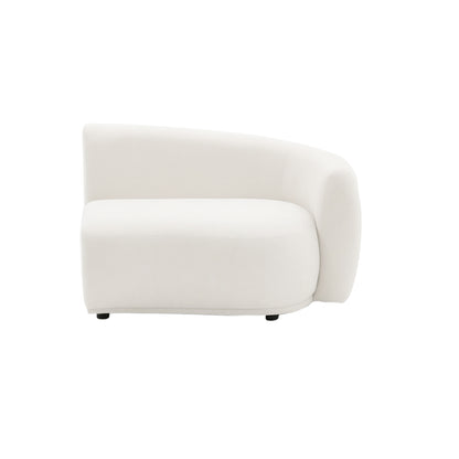 White minimalist corner sofa on white background