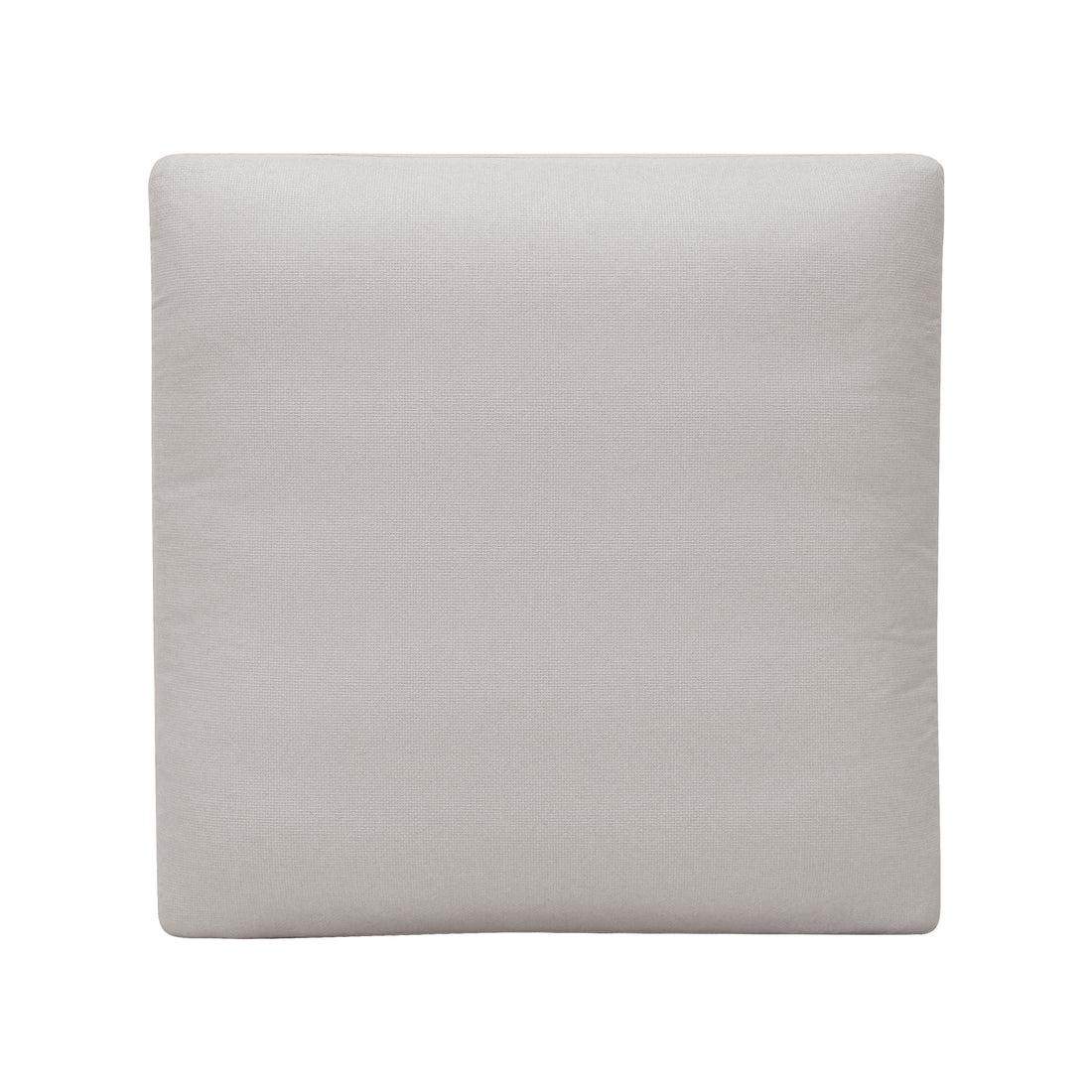 Light beige square cushion on a white background