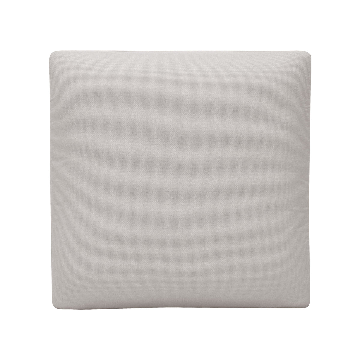 Light beige square cushion on a white background