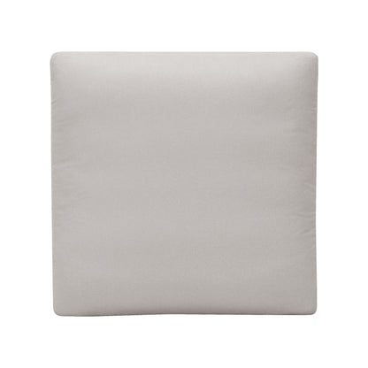 Light beige square cushion on a white background