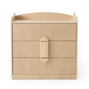 Caden Fluted Chest of Drawers in Natural