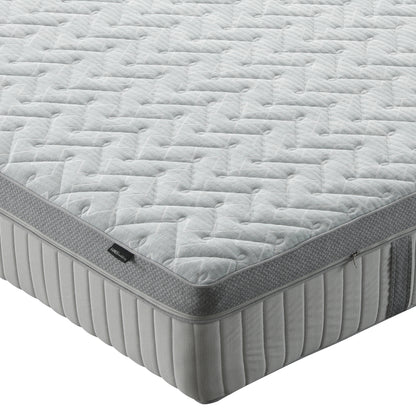 Mattress photographed on a white background showing most of the full product