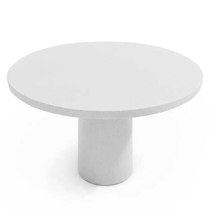 Modern round table on white background