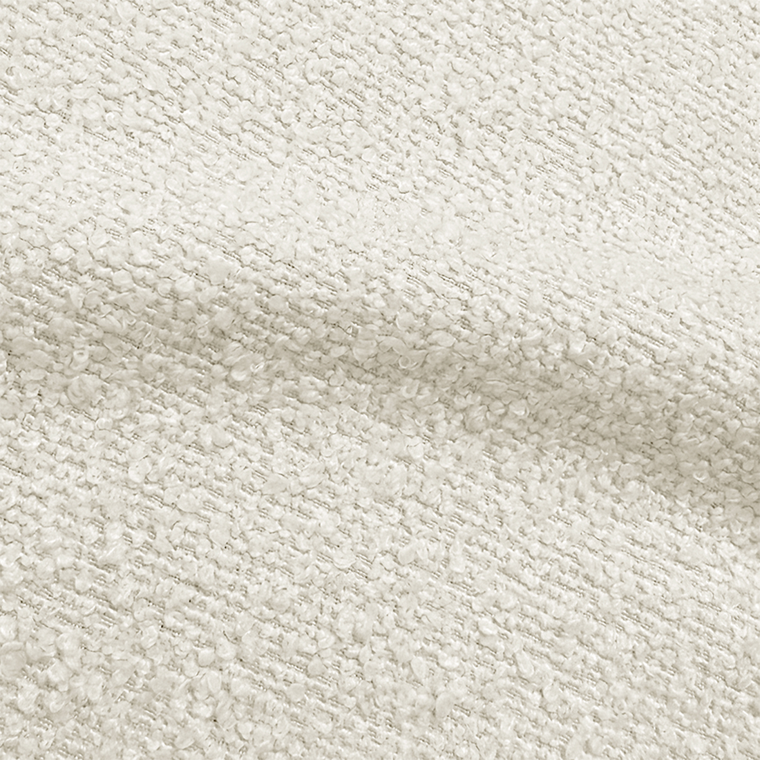 Close-up of cream textured upholstery fabric