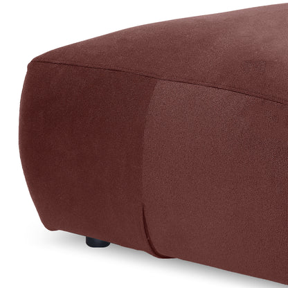 Close-up of ottoman fabric texture and seam on white background