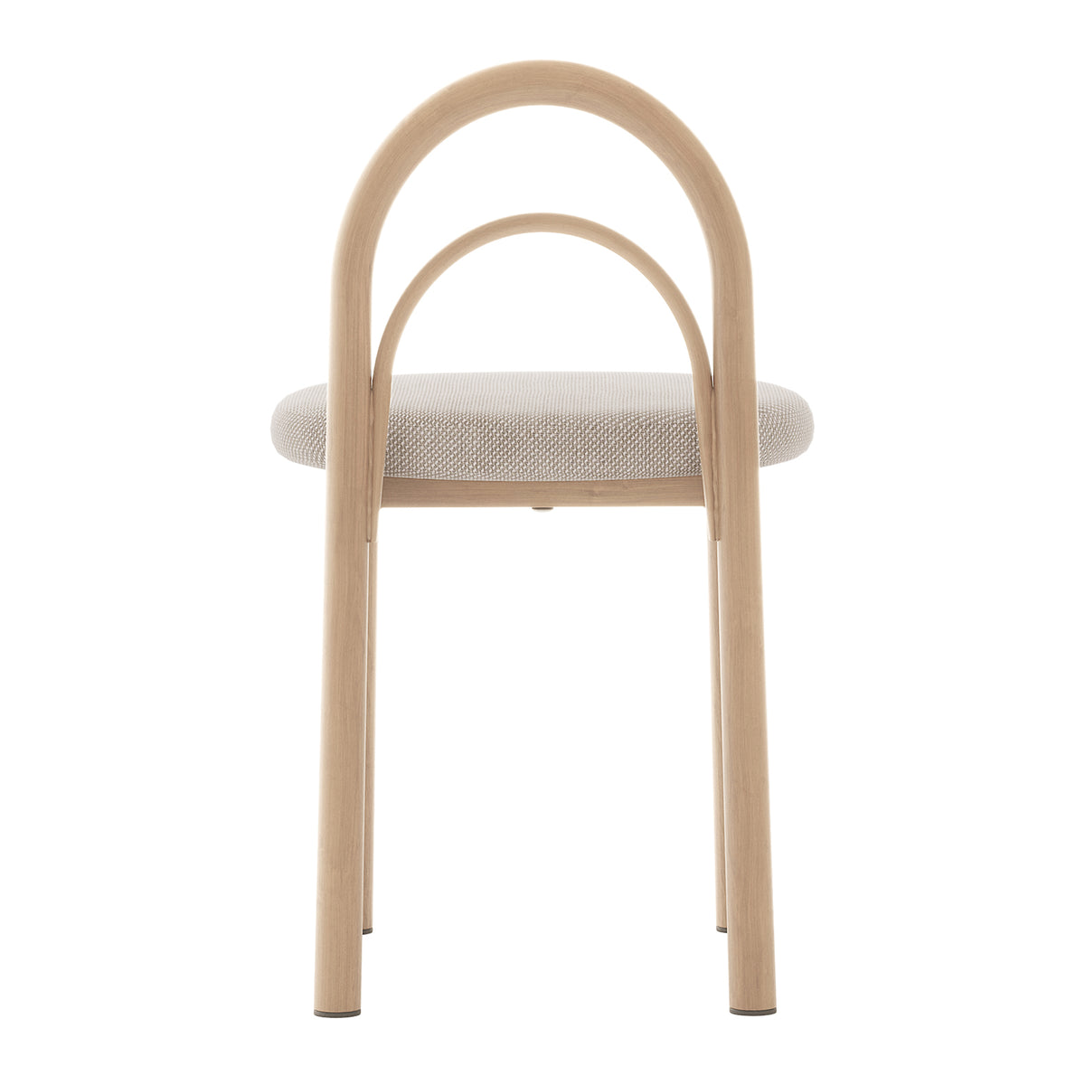 Back view of a modern chair on a white background.