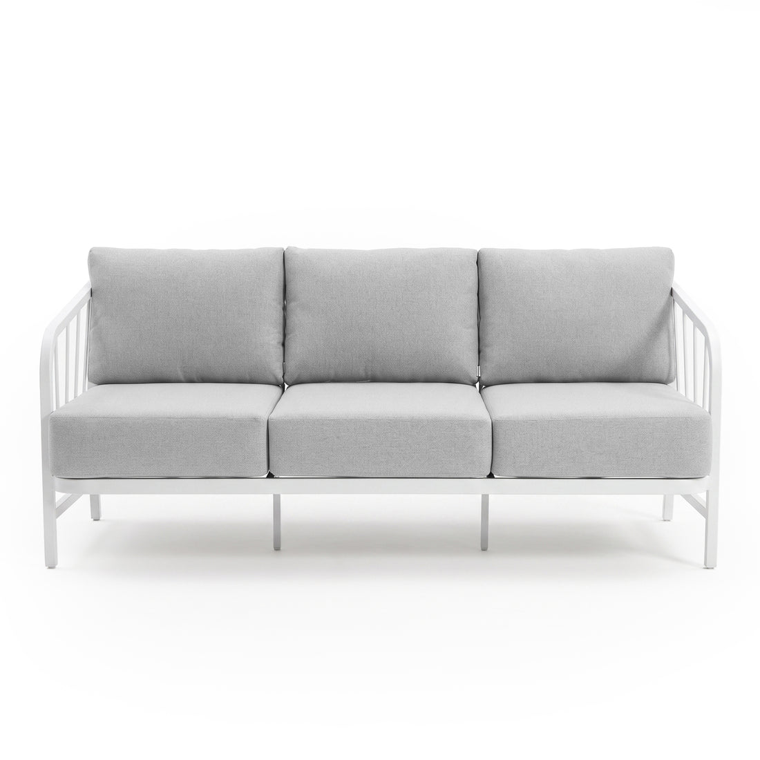 Three-seater sofa on a plain white background