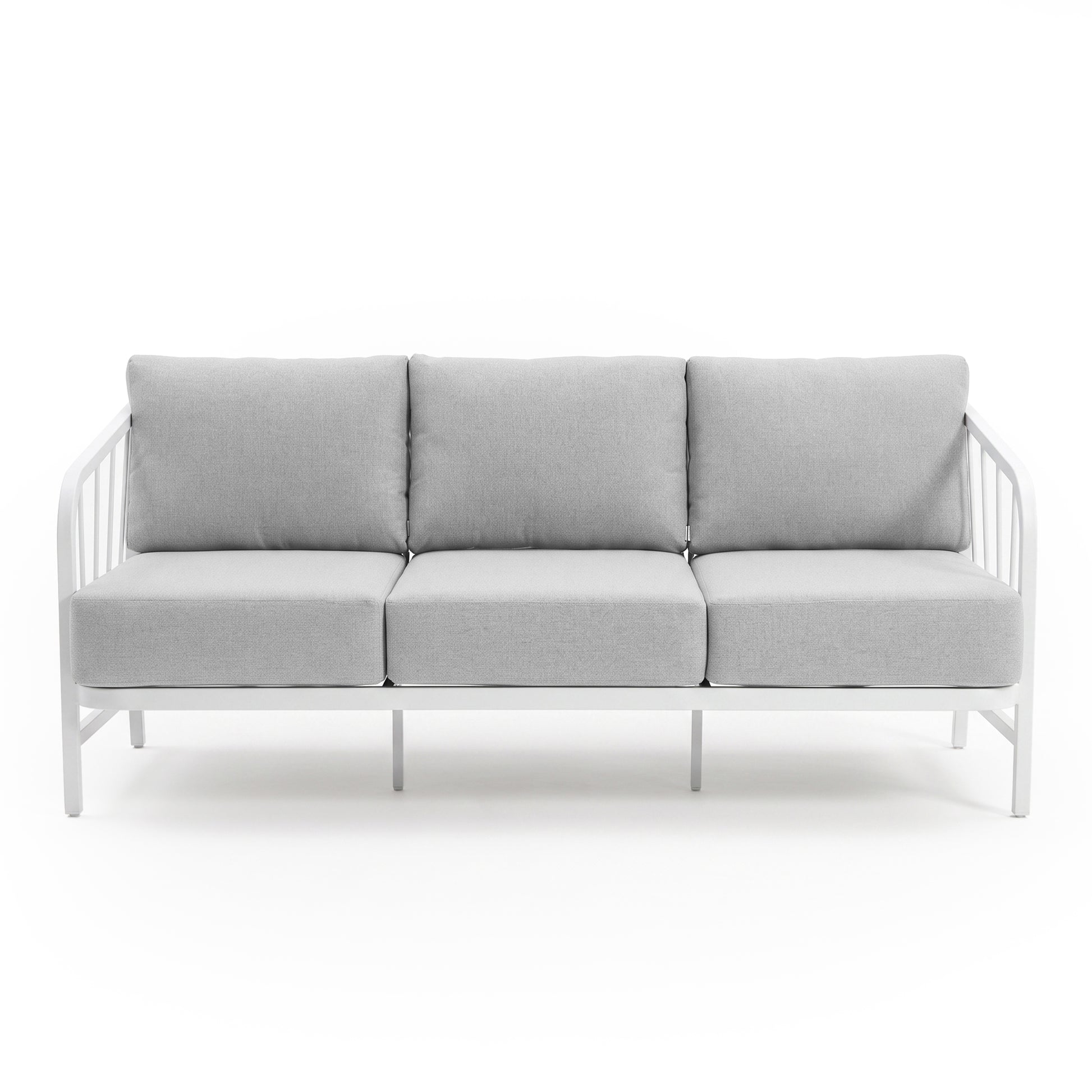 Three-seater sofa on a plain white background
