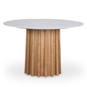 Gabi 120cm Marble Look Dining Table in Oak