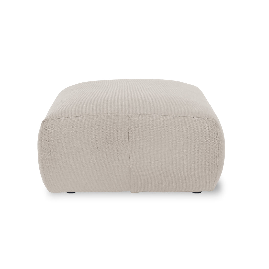 Light beige ottoman on white background