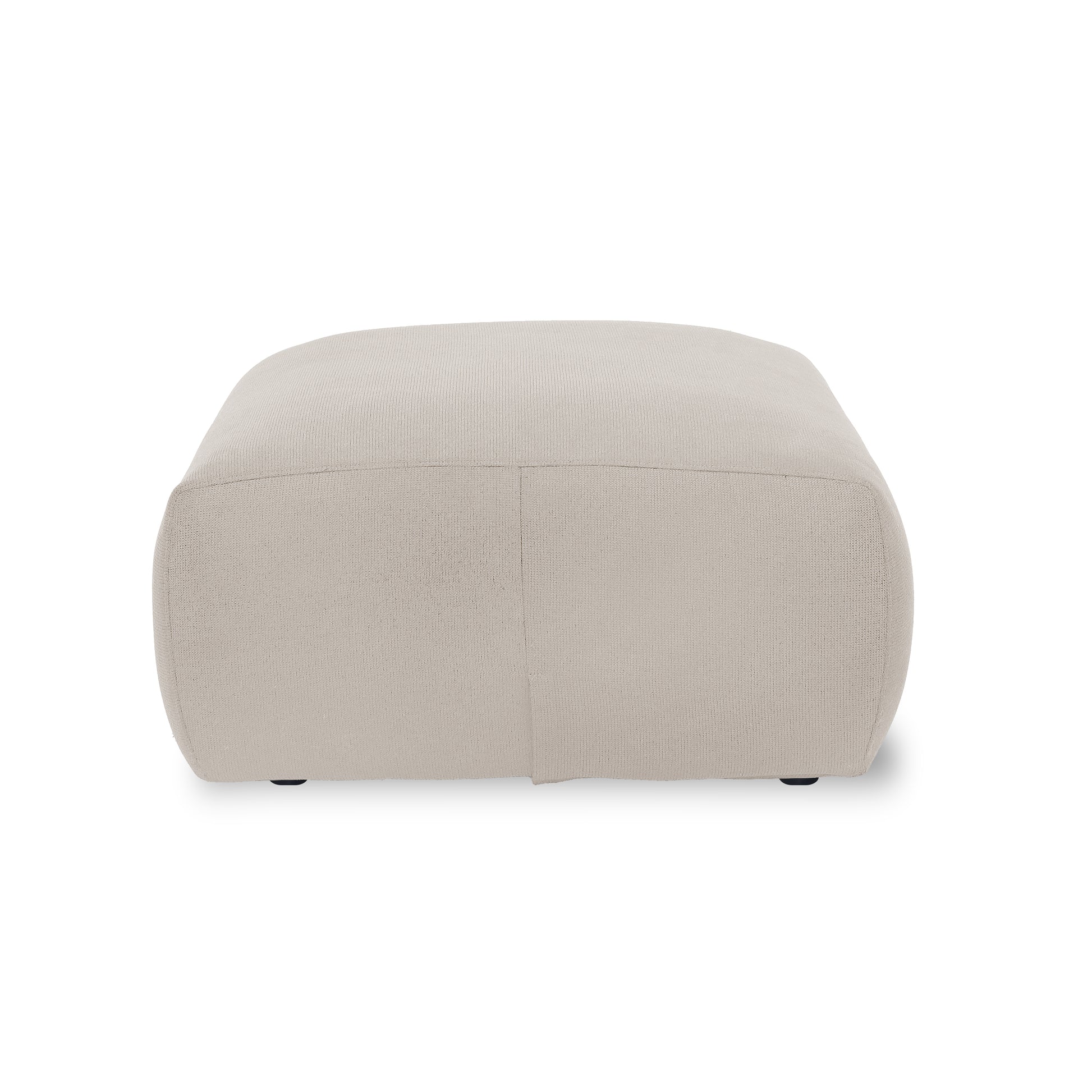 Light beige ottoman on white background