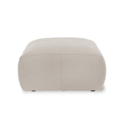 Light beige ottoman on white background