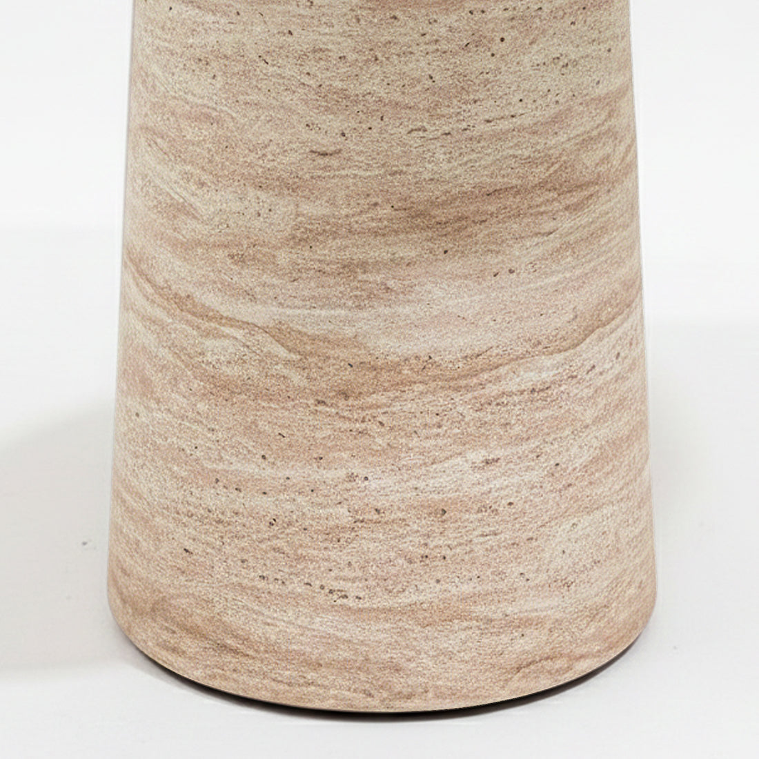 Close-up of beige cylindrical object's texture