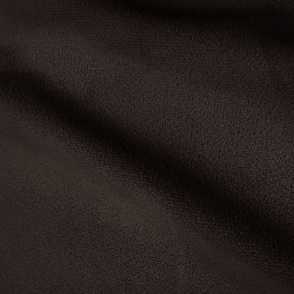 Close-up of chocolate brown fabric texture.