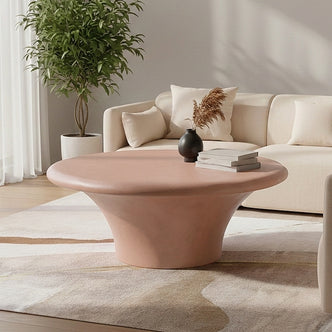 Modern coffee table in styled living room