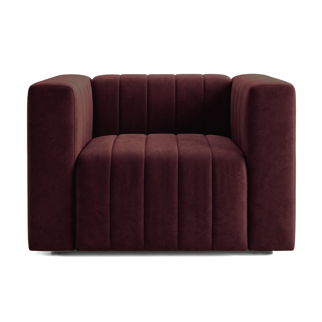 Full Dark Merlot armchair on white background