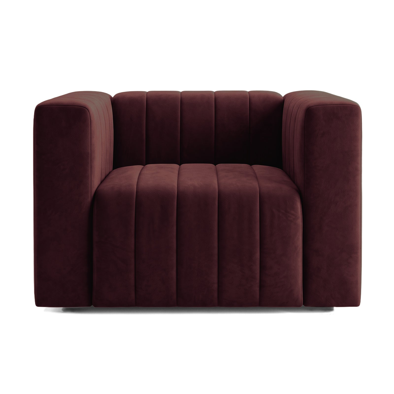 Full Dark Merlot armchair on white background