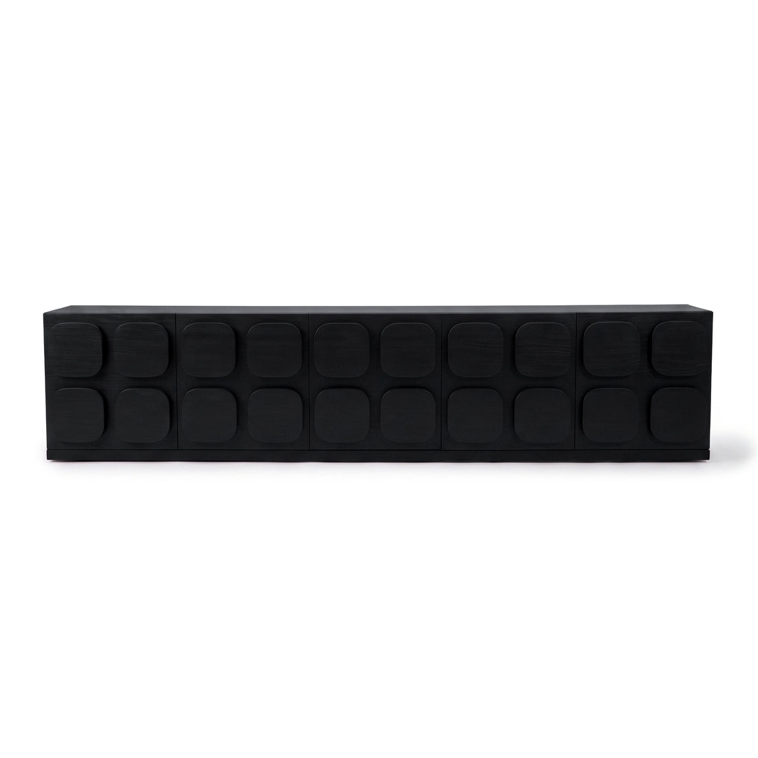 Modern black sideboard on a white background