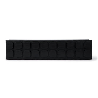 Modern black sideboard on a white background