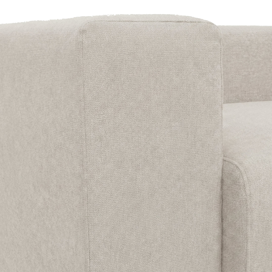 Extreme close-up of sofa armrest fabric texture