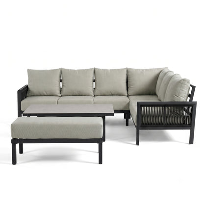 Outdoor furniture set on white background